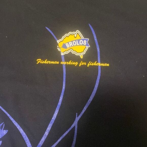 Y2K Fisherman’s t shirt AOP Wrap around lobster RARE - Picture 6 of 8